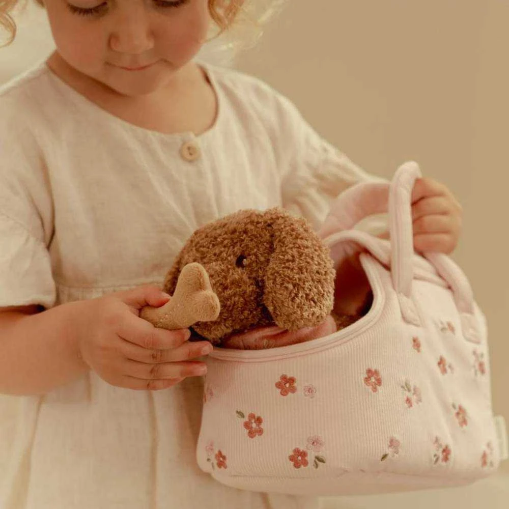 Little Dutch pliušinis šuniukas krepšyje – Džekis
