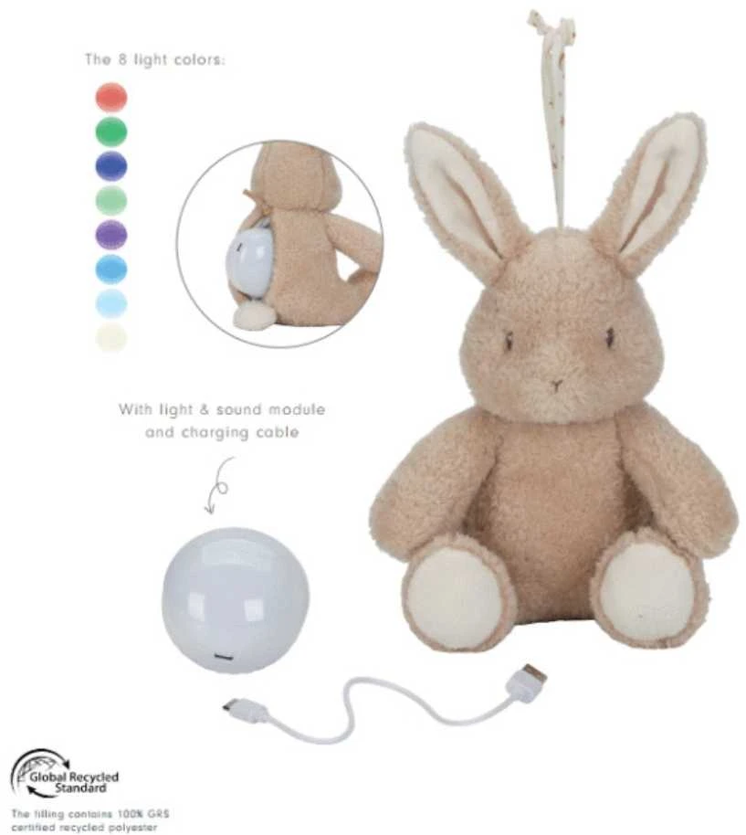 Little Dutch Zuikis su garsu ir šviesa 'Newborn Naturals'
