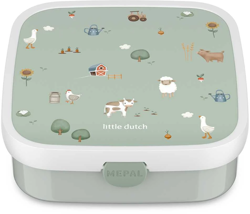 Little Dutch Mepal Didelė vaikiška priešpiečių dėžutė 'Little Farm'