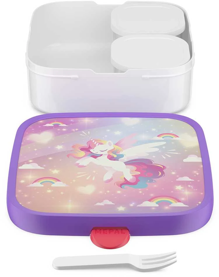 Rosti Mepal Mepal Didelė vaikiška priešpiečių dėžutė 'Unicorn Glow'