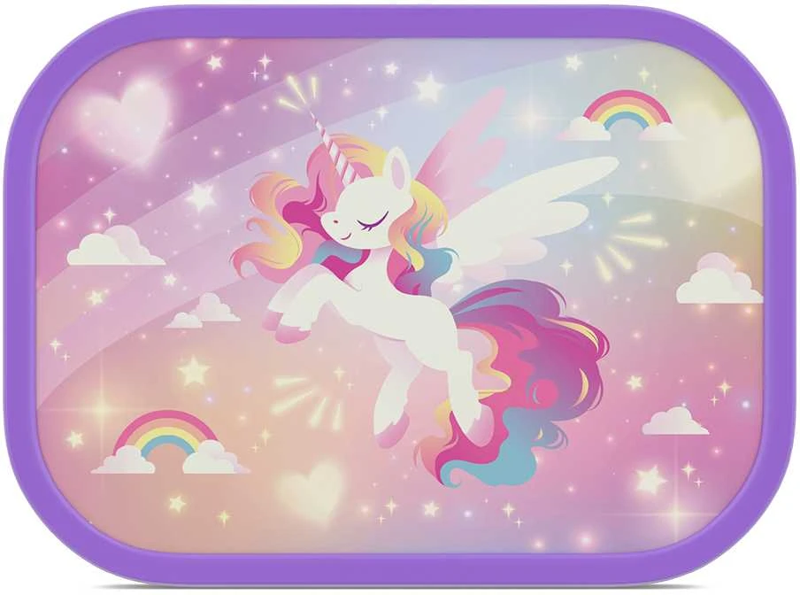 Rosti Mepal Mepal Gertuvė ir pietų dėžutė rinkinys vaikams 'Unicorn Glow'