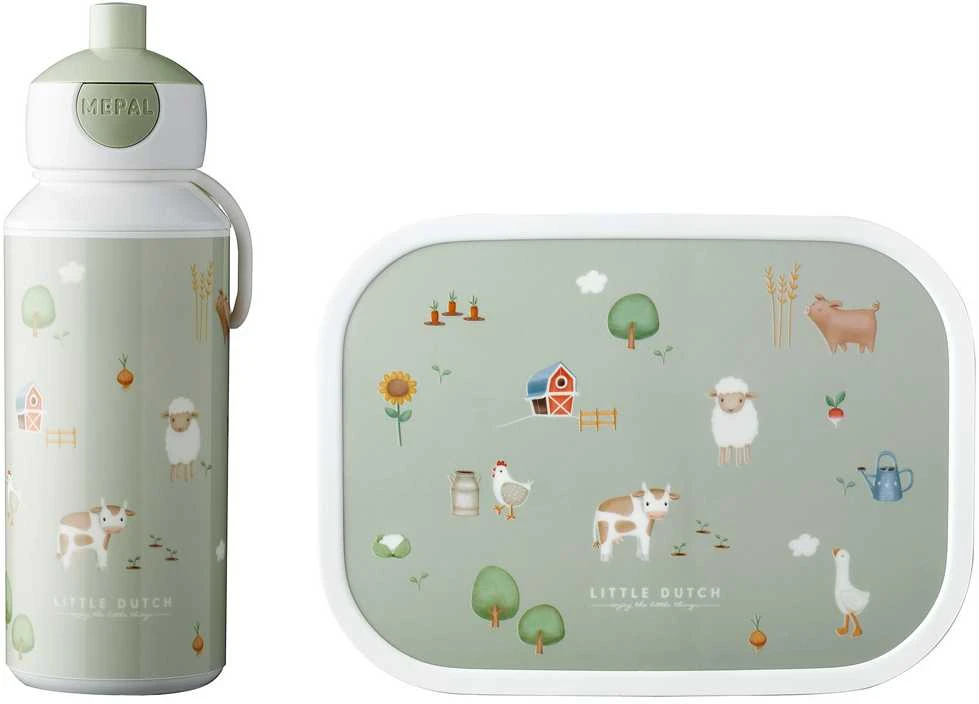 Little Dutch Mepal Gertuvė ir pietų dėžutė rinkinys vaikams ‘Mažasis ūkis’ Little Farm