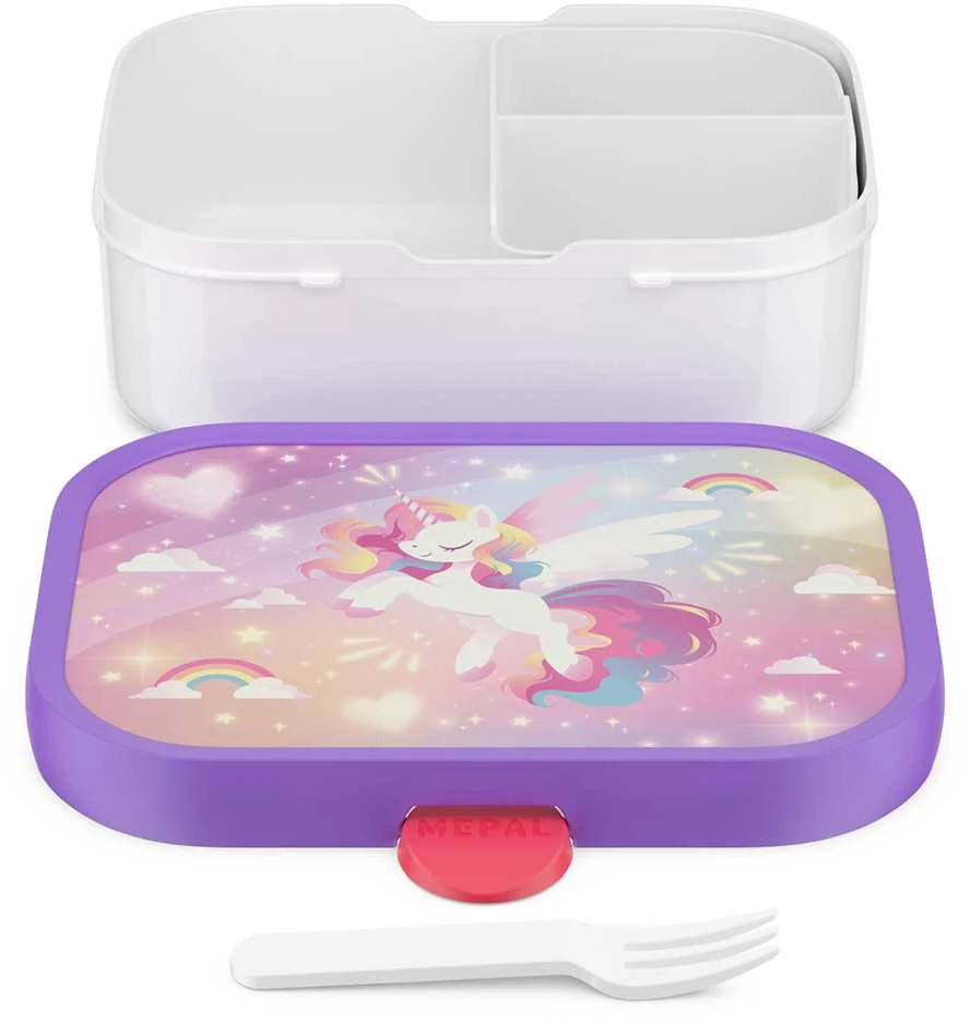 Rosti Mepal Mepal Gertuvė ir pietų dėžutė rinkinys vaikams 'Unicorn Glow'