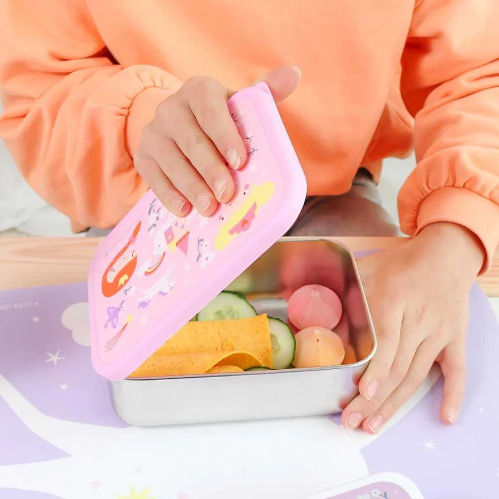 Nerūdijančio plieno pietų dėžutė vaikams ‘Princesės‘