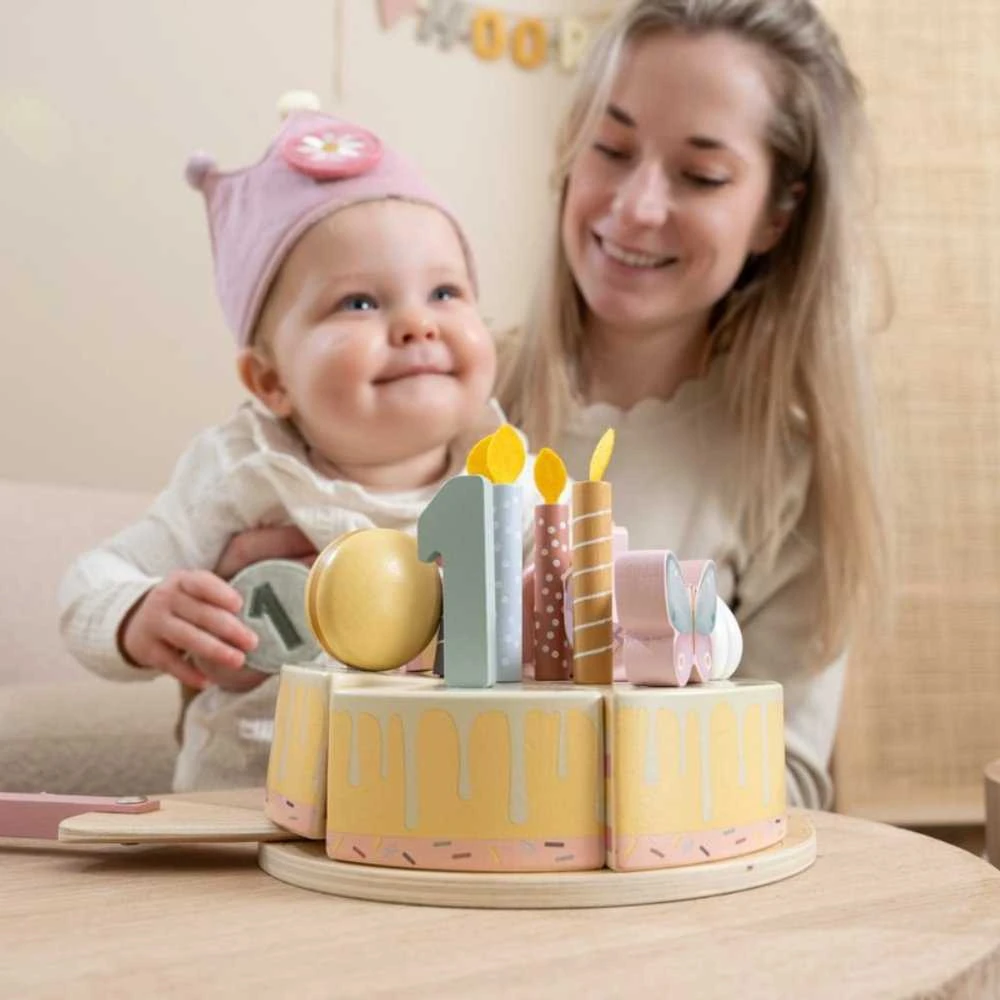 Little Dutch Gimtadienio karūna su skaičiais, rausva