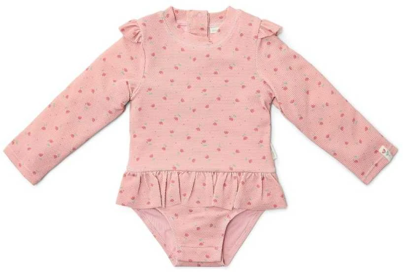 Rožinė Little Dutch Maudymosi kostiumėlis ilgomis rankovėmis ´Sunny Flowers Rožinė´ - 98/104