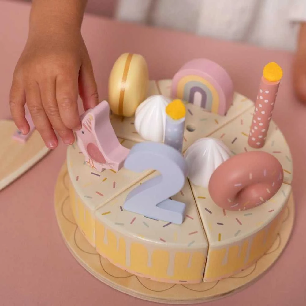 Medinis gimtadienio tortas Little Dutch, rausvas