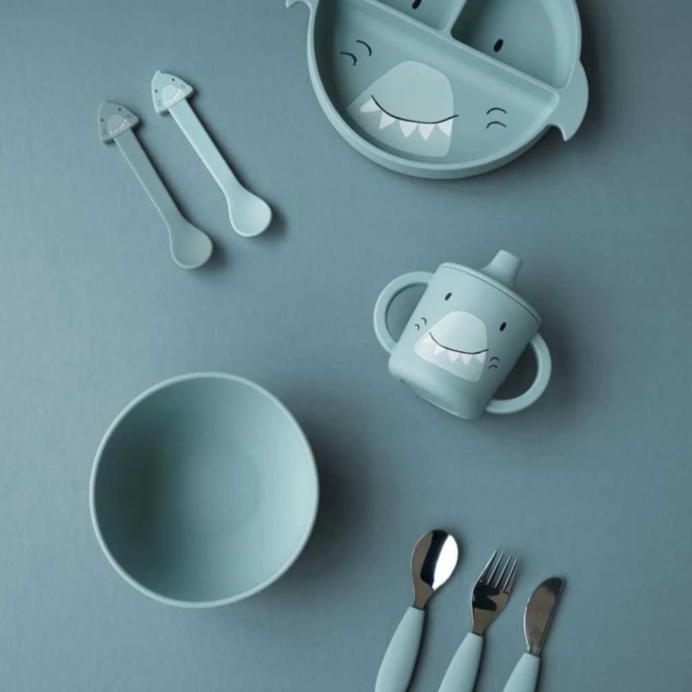 Trixie Prikimbantis silikoninis dubenėlis 'Ryklys'