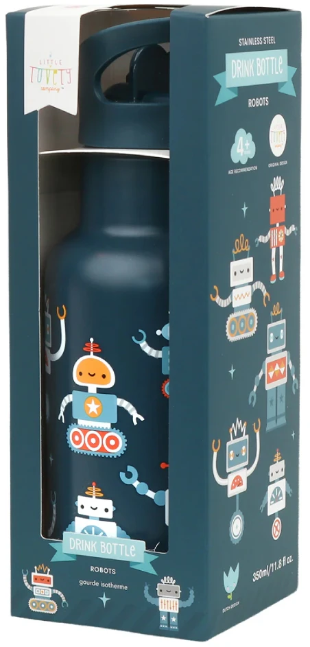 Vaikiška gertuvė iš nerūdijančio plieno 'Robotai' - 350 ml