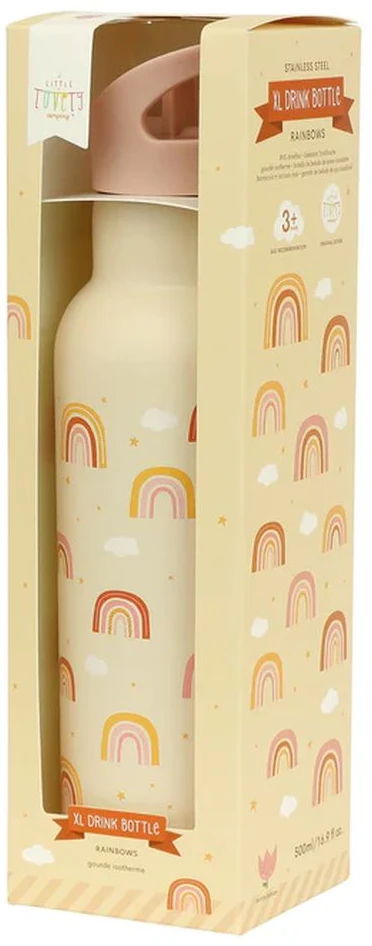 A Little Lovely Vaikiška gertuvė iš nerūdijančio plieno 'Vaivorykštės' - 500 ml