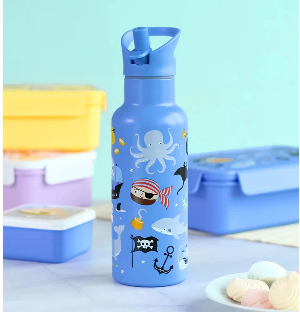 A Little Lovely Vaikiška gertuvė iš nerūdijančio plieno 'Piratai' - 500 ml