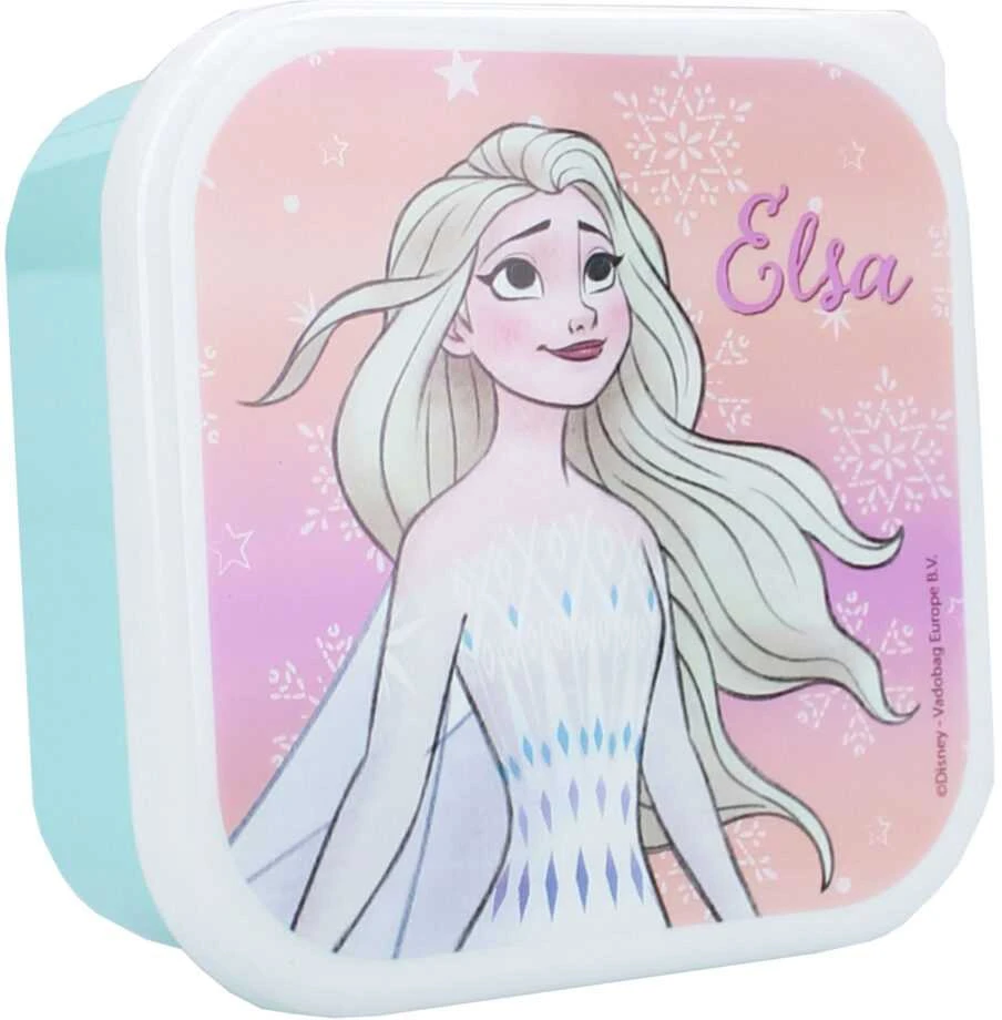 Vaikiškų priešpiečių dėžučių rinkinys Frozen II Let's Eat! 3vnt