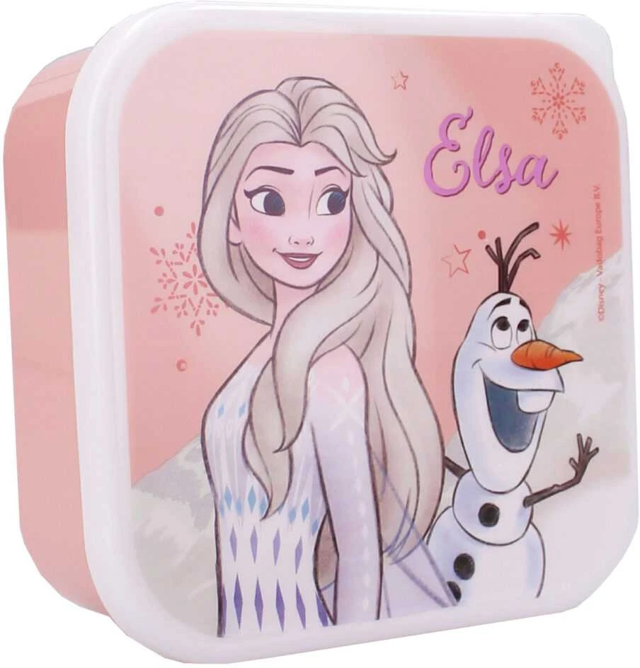 Vaikiškų priešpiečių dėžučių rinkinys Frozen II Let's Eat! 3vnt