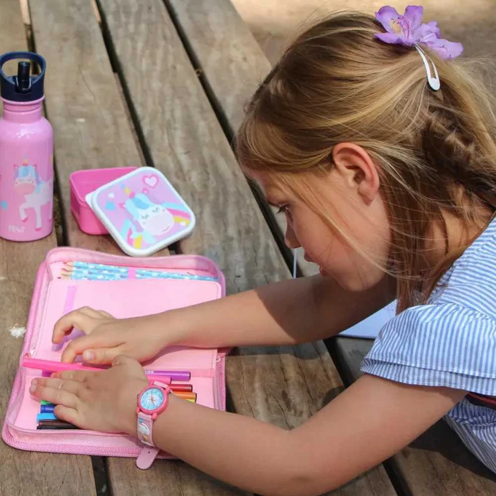 Vaikiškų priešpiečių dėžučių rinkinys Pret Eat Drink Repeat Unicorn 3vnt