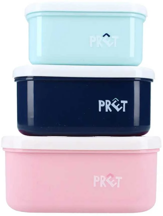 Vaikiškų priešpiečių dėžučių rinkinys Pret Eat Drink Repeat Unicorn 3vnt