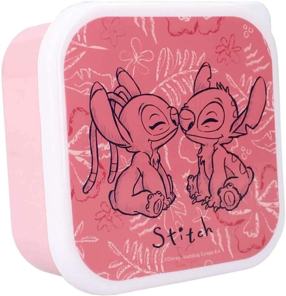 Vaikiškų priešpiečių dėžučių rinkinys Stitch Bon Appetit! 3vnt