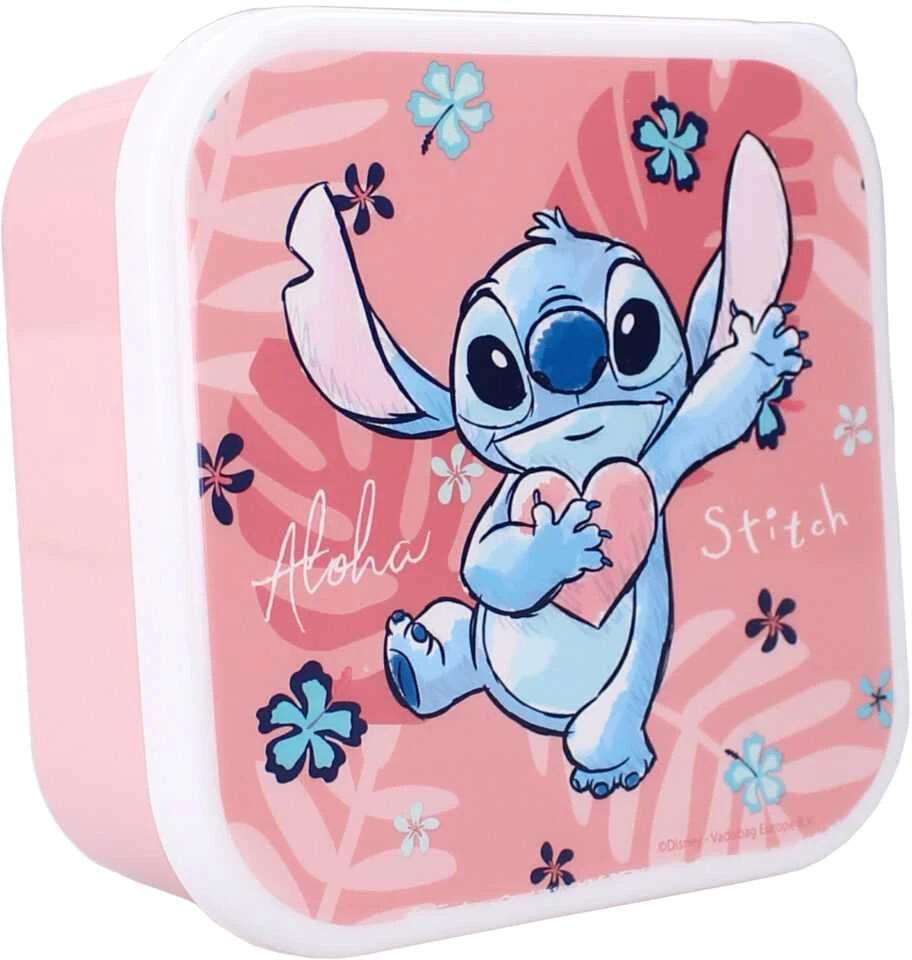 Vaikiškų priešpiečių dėžučių rinkinys Stitch Bon Appetit! 3vnt