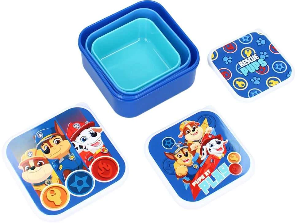 Vaikiškų priešpiečių dėžučių rinkinys 'Šunyčiai patruliai' PAW Patrol Fresh Bites 3vnt
