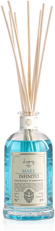 Logevy Firenze 1965 Namų kvapas su lazdelėmis "Mare Infinito" (vandenyno, medienos ir muskuso kvapo), 100 ml