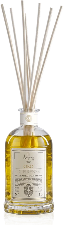 Logevy Firenze 1965 Namų kvapas su lazdelėmis "Oro di Firenze" (mandarinų, vanilės ir sandalmedžio kvapo), 250 ml