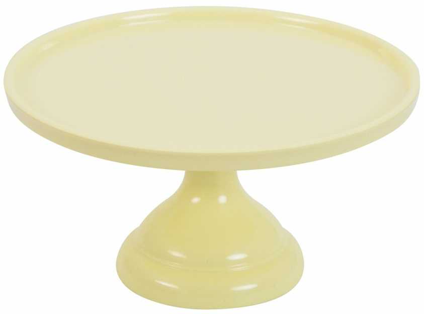 Allc Tortinė ant kojelės, geltona 23,5cm