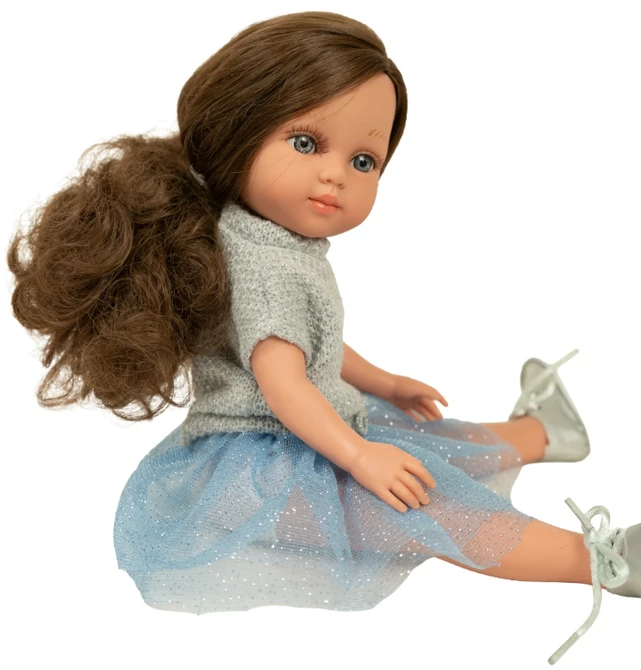 Arias lėlė mergaitė Carlota mėlynu sijonėliu, 36 cm