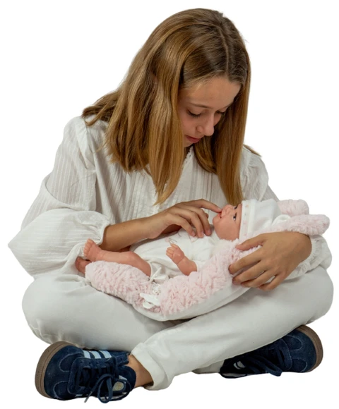 Arias Reborn lėlė kūdikėlis su miego pagalve, 35 cm