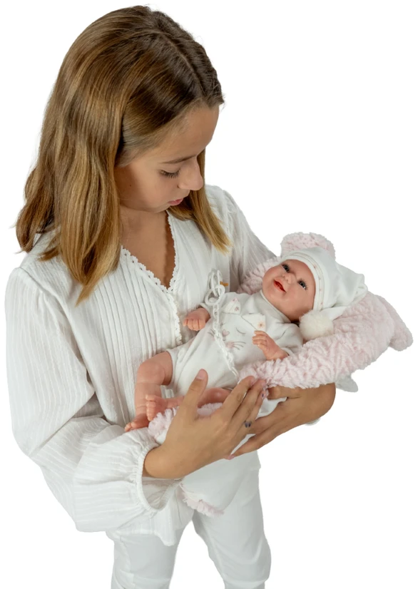 Arias Reborn lėlė kūdikėlis su miego pagalve, 35 cm