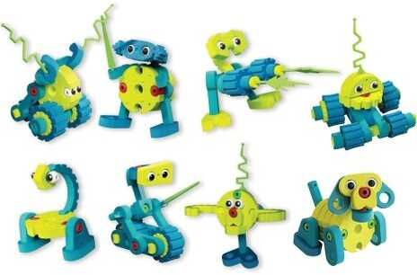 Konstruktorius iš minkštų dalių Robotai