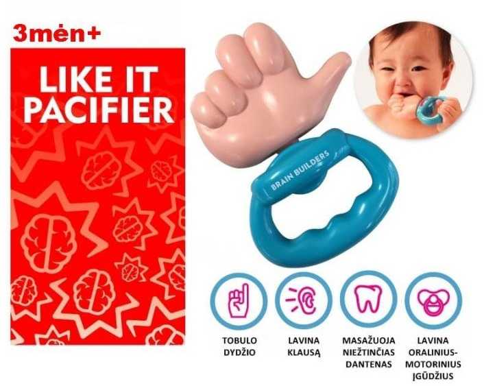 Brain Builders 5 pirštukų žindukas „Super“ 3 mėn+