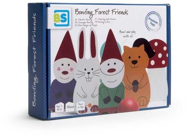 Bs Toys Medinis žaidimas boulingas Miško draugai