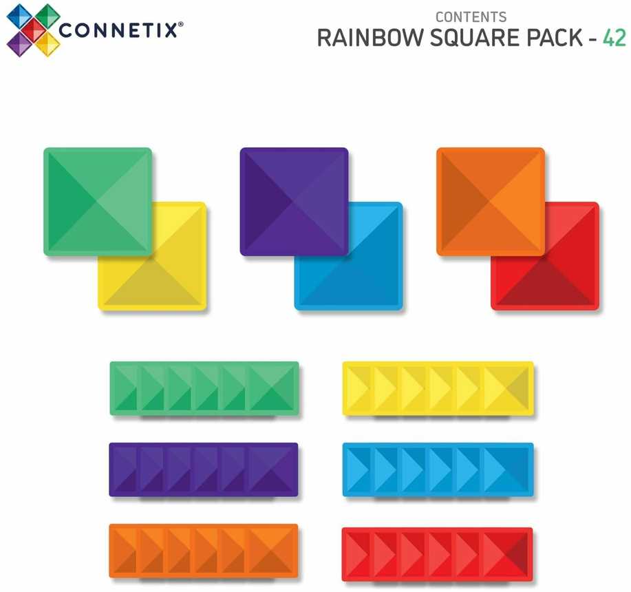 Connetix Kvadratų rinkinys 42 dalių