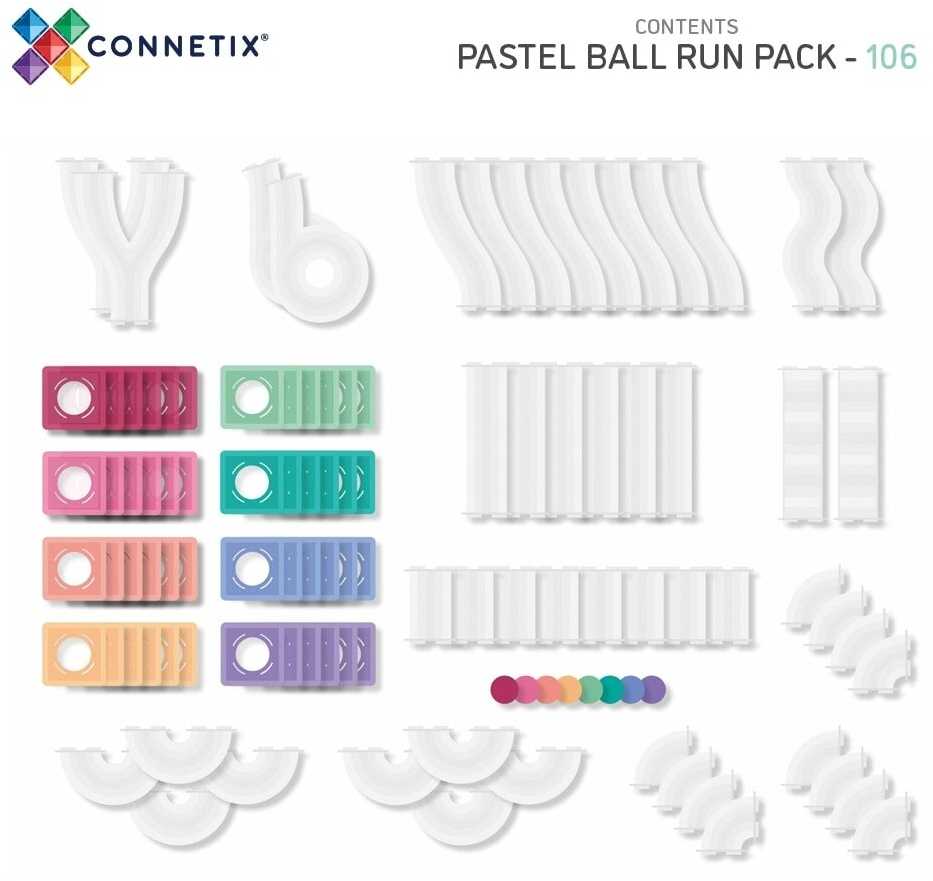 Connetix Pastelinė kamuoliukų trasa 106 dalys