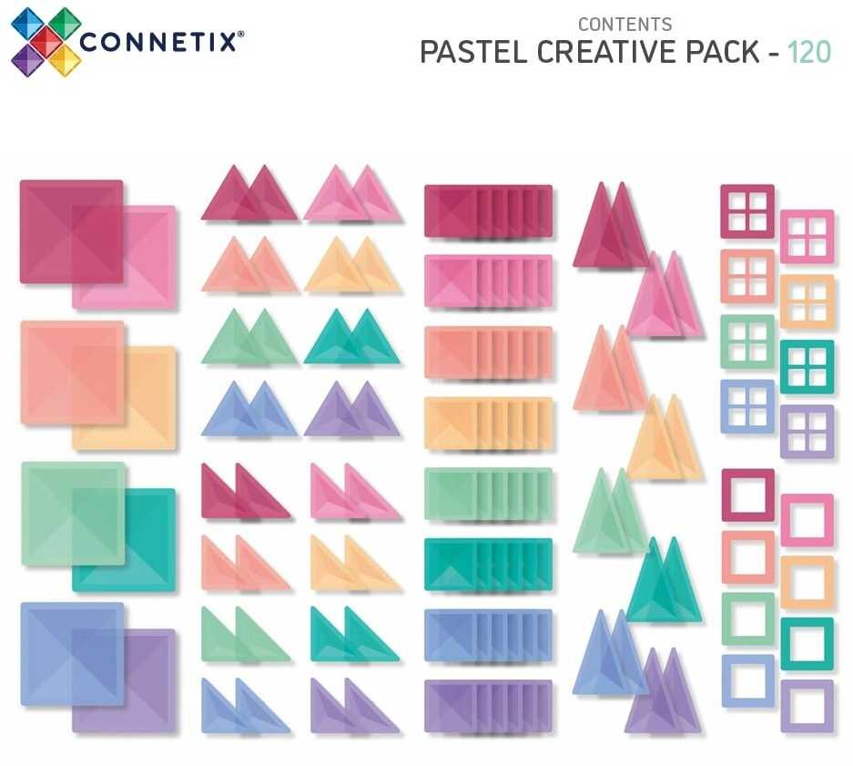 Connetix Pastelinis Kūrybiškumo rinkinys 120 dalių