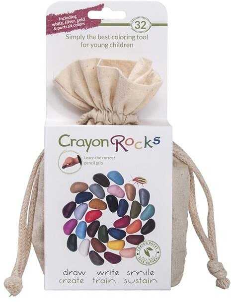 Kreidelės "Crayon Rocks" medvilniniame maišelyje , 32 spalvos
