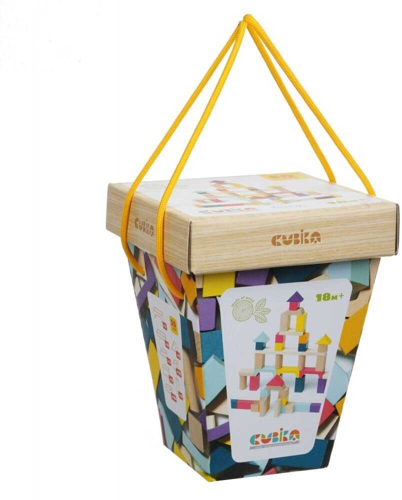 Cubika medinių kaladėlių rinkinys, 100vnt