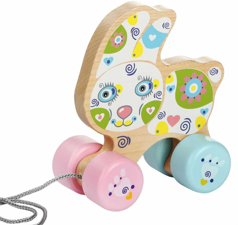 Cubika traukiamas žaislas "Kiškutis"