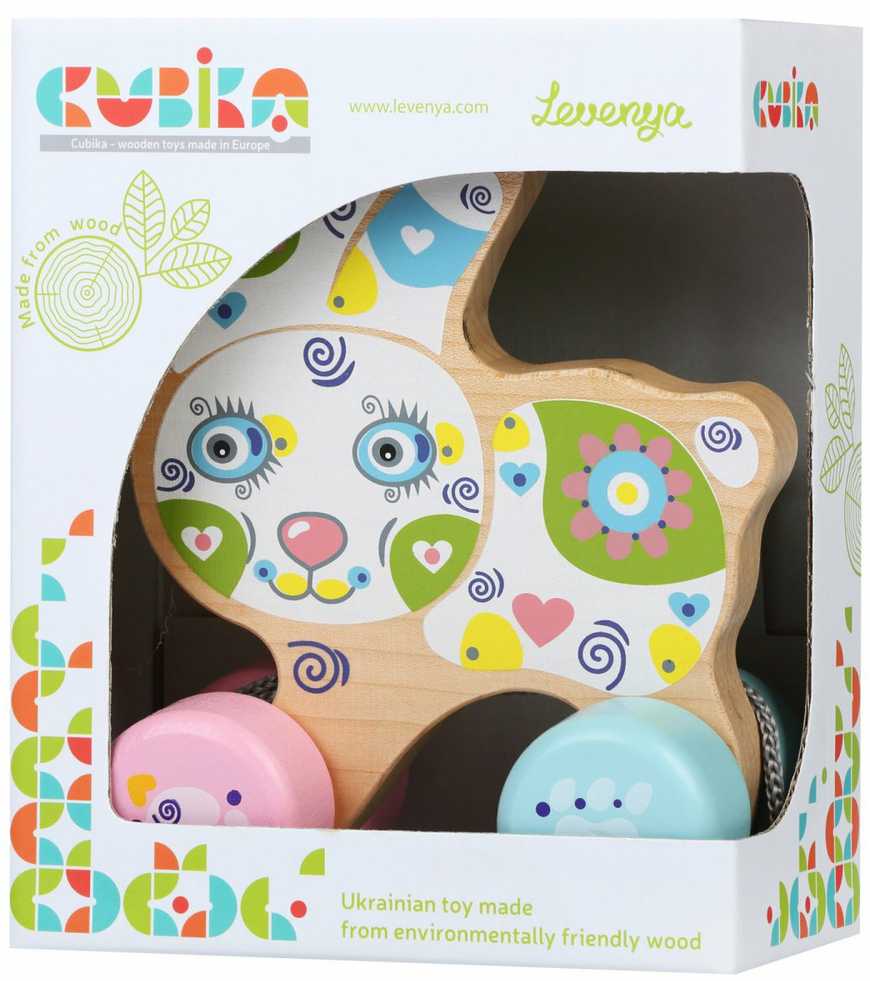 Cubika traukiamas žaislas "Kiškutis"