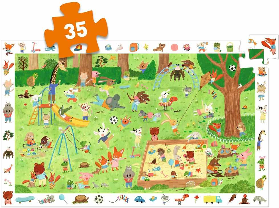 Djeco Dėlionė - Draugai sode (35 detalių)