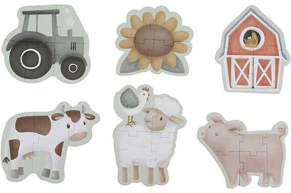 Dėlionė Little Dutch Dėlionių rinkinys Kaime 6vnt