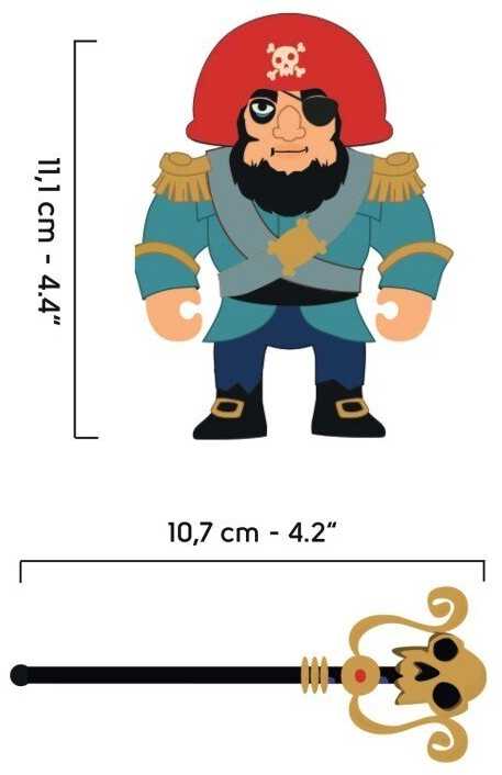 Djeco Arty Toys figūrėlės - Piratai - Vadasis Piratous
