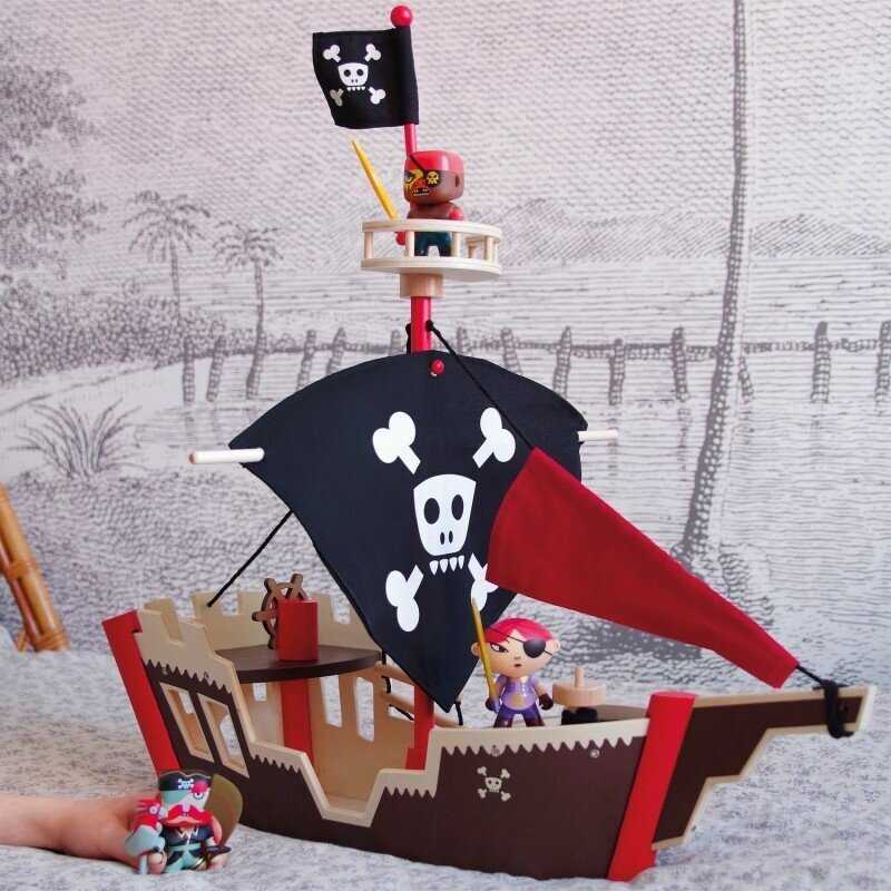 Djeco Arty Toys figūrėlės - Piratų laivas