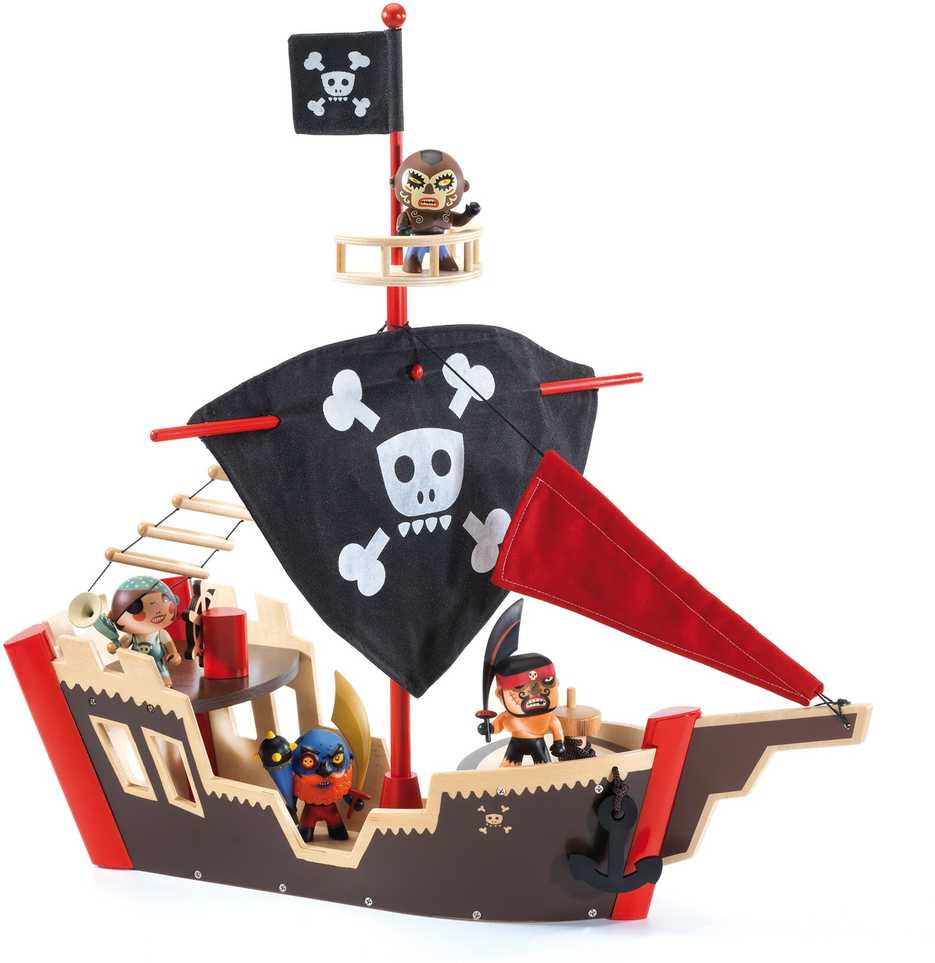 Djeco Arty Toys figūrėlės - Piratų laivas