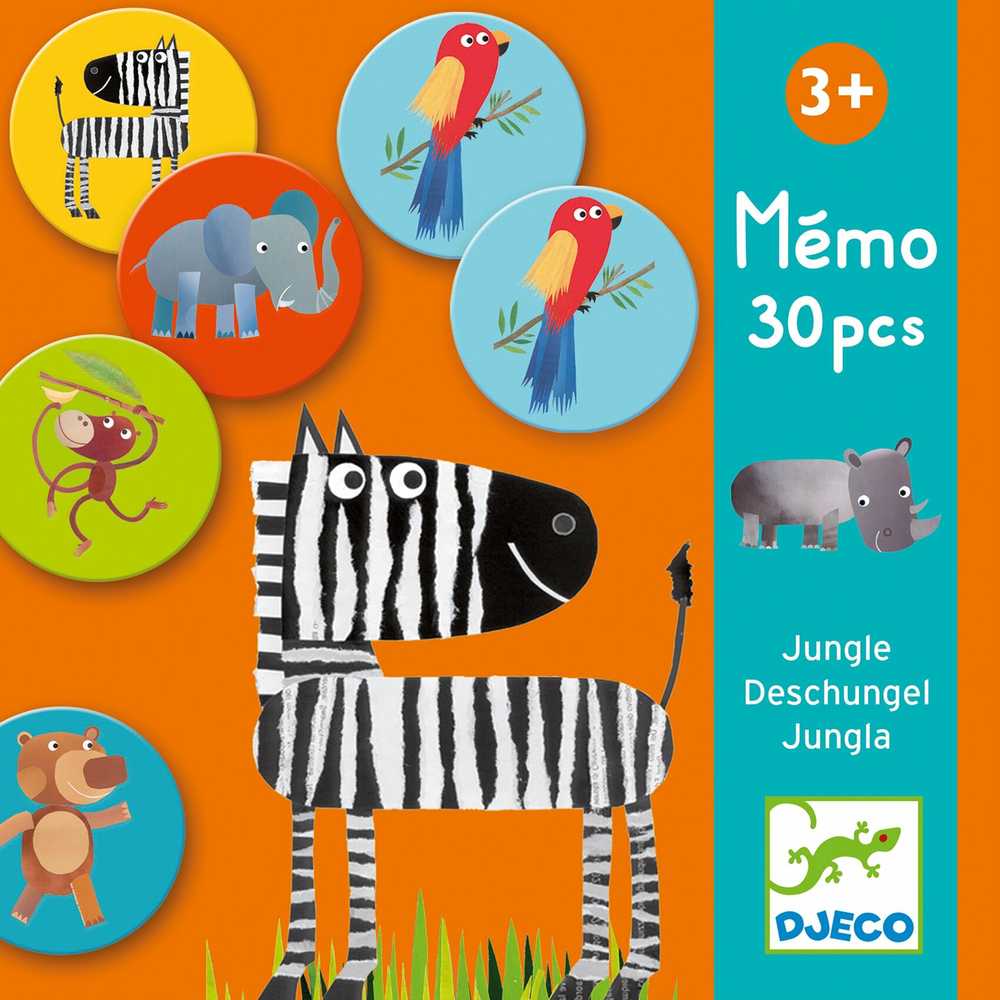 Djeco Atminties žaidimas - Džiunglės (30 vnt.) ( DJ08159 )