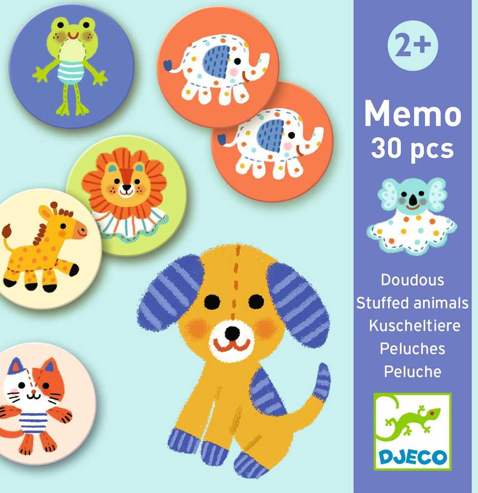 Djeco Memo žaidimas - Minkšti žaislai (30 vnt.)