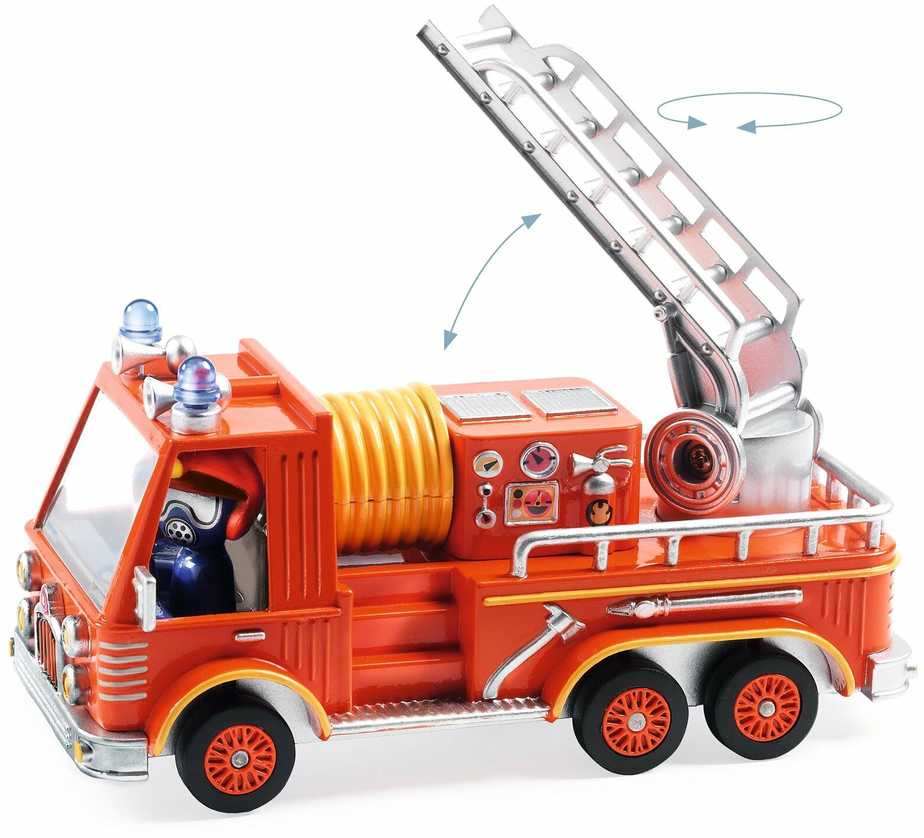 Djeco Crazy motors - Žaislinė mašinėlė - Ugniagesių automobilis