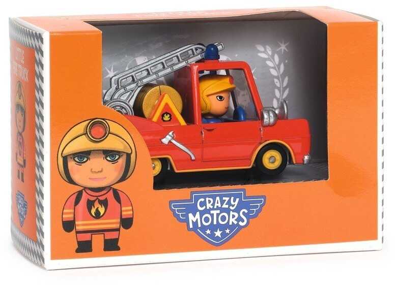 Djeco Crazy motors - Žaislinė mašinėlė - Mažoji ugniagesių mašina