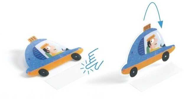 Djeco Daugkartiniai 3D lipdukai - Transporto priemonės