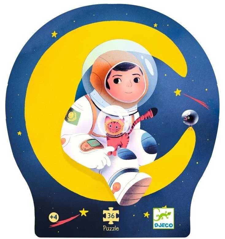 Djeco Siluetų dėlionė - Astronautas mėnulyje (36 detalių)