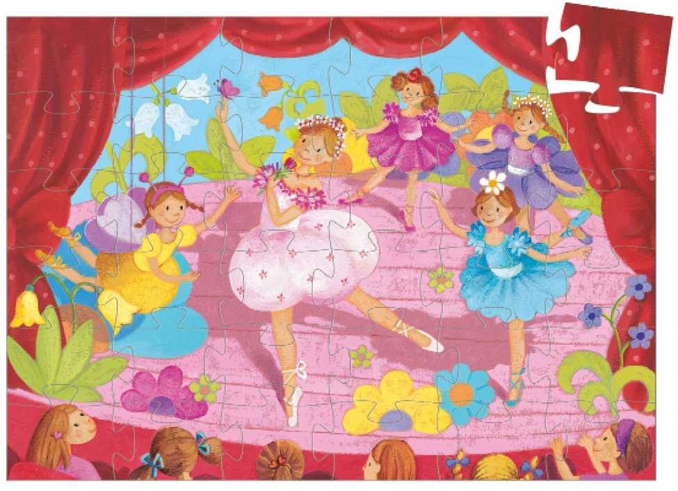 Djeco Siluetų dėlionė - Balerina (36 detalių) ( DJ07227 )